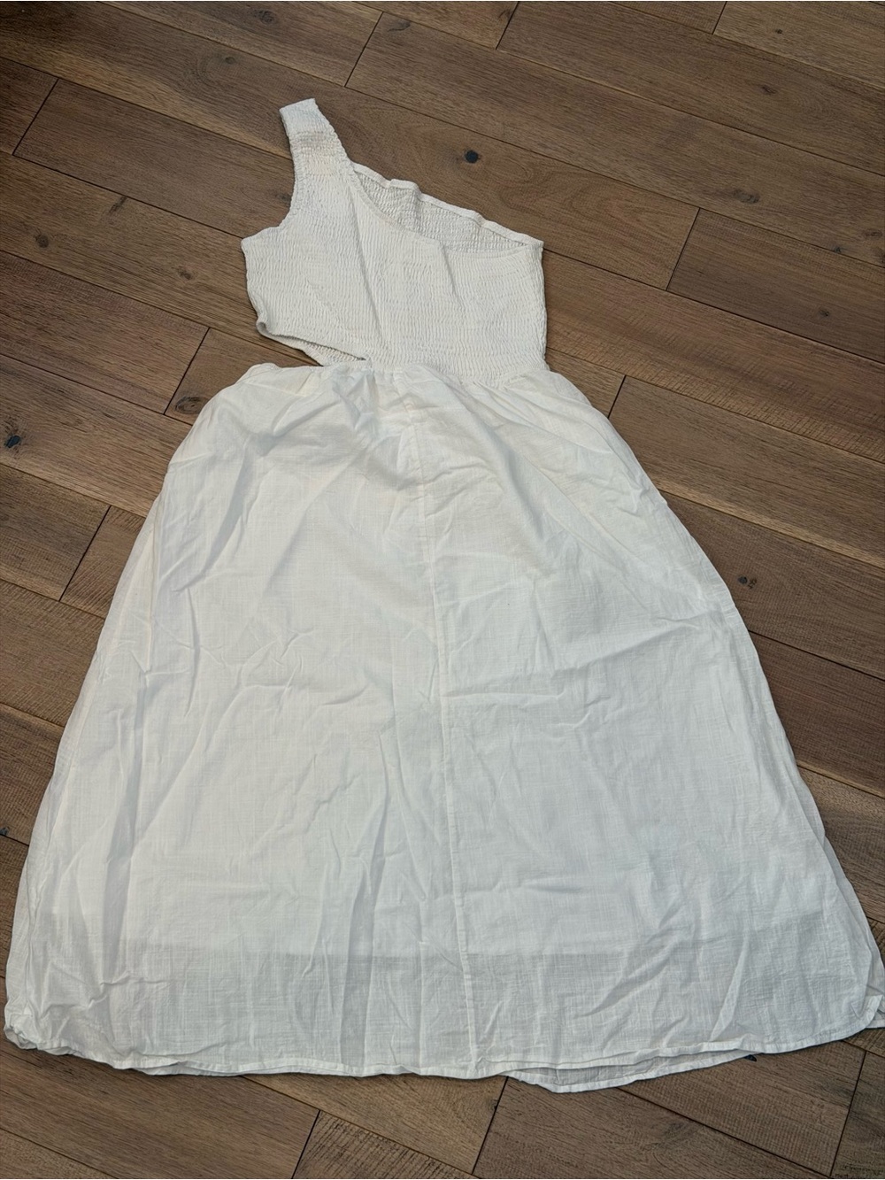 Women’s One-Shoulder White Summer Dress